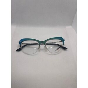 Mad In Italy Up! Tosca Teal Blue Cat Eye Eyeglass Frames 50-17-140 C03 Italy
